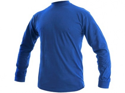Tričko  PETR, dlouhý rukáv, středně modré, vel. L