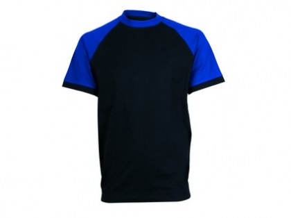 Tričko s krátkým rukávem OLIVER, černo-modré, vel. 2XL