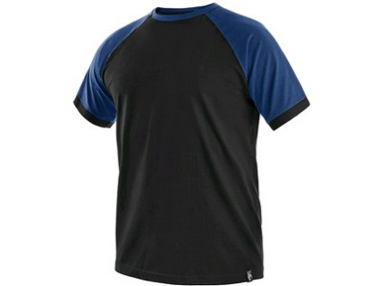 Tričko s krátkým rukávem OLIVER, černo-modré, vel. 4XL