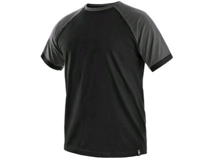 Tričko s krátkým rukávem OLIVER, černo-šedé, vel. 4XL