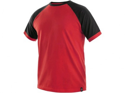 Tričko s krátkým rukávem OLIVER, červeno-černé, vel. 5XL