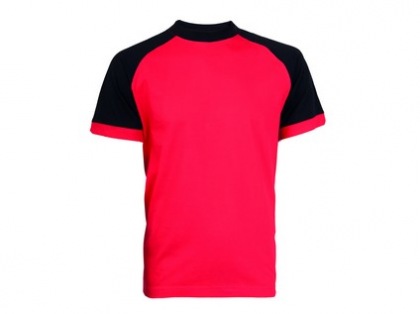 Tričko s krátkým rukávem OLIVER, červeno-černé, vel. S