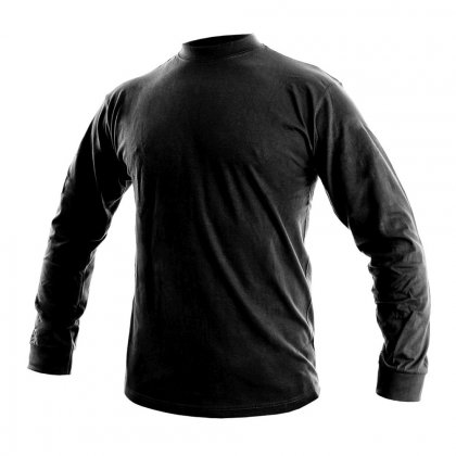 Triko dlouhý rukáv PETR černé, v.M