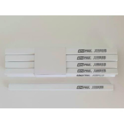 Tužka tesařská HB, 250 mm, bílý lak, ENPRO