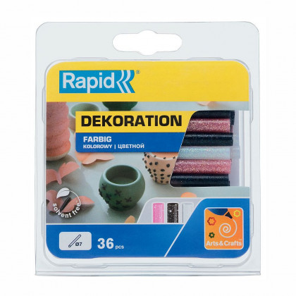 Tyčinky tavné Rapid 7x90mm, 36ks, třpytivé
