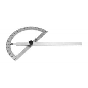 Úhloměr obloukový KINEX, NEREZ, 0-180°, 250x400 mm