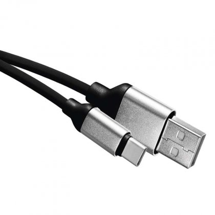 USB kabel 2.0 A/M - C/M 1m černý