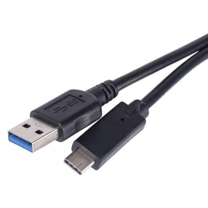 USB kabel 3.0 A/M - USB 3.1 C/M 1m černý