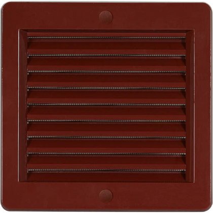 Větrací mřížka s rámečkem a síťovinou - VM 150x150 H hnědá