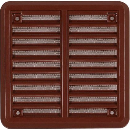 Větrací mřížka se síťovinou - krytka - VM 100x100 KH hnědá