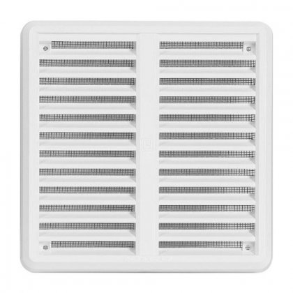 Větrací mřížka se síťovinou - krytka - VM 200x200 KB bílá