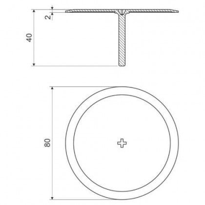 Víčko s trnem KO 68 HB, šroubovací, 80 mm, KOPOS
