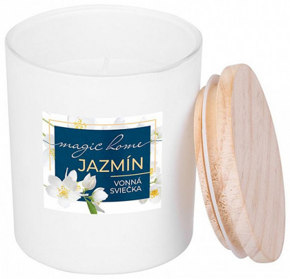 Vonná svíčka MagicHome matné sklo, bilá, 8x11,3cm