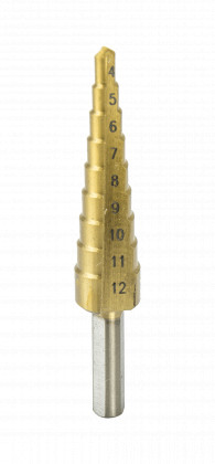 Vrtk stupovit 4-12mm, HSS, TiN