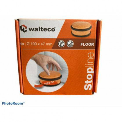 Zarážka dveřní, Ø 100 x 47 mm, 1,1 kg, dřevodekor