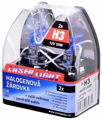 Žárovka 12V  H3  55W Pk22s WHITE LASER  2ks