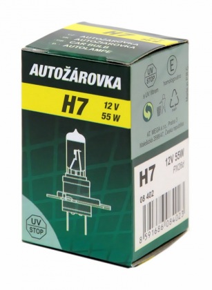 Žárovka 12V  H7  55W PX26d box GREEN