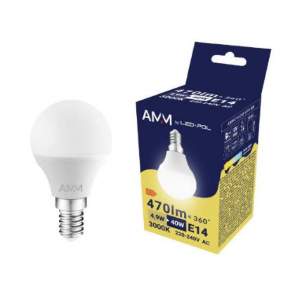 Žárovka AMM-E14-G45-4,9W-WW