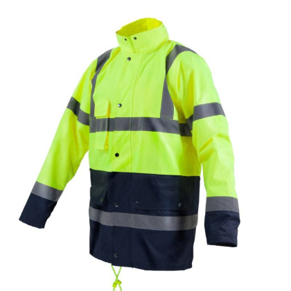 Zateplená bunda výstražná multifunkční 5v1 M STALCO S-44178