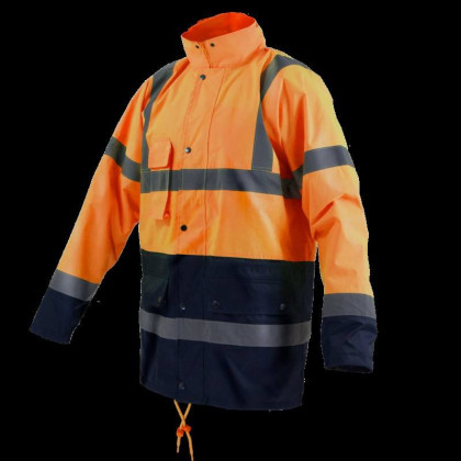 Zateplená bunda výstražná multifunkční 5v1 XL oranžová STALCO S090700006