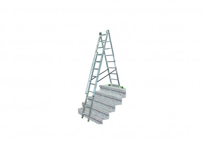 žebřík trojdílný 3x7 s úpravou na schody 195/310/420 cm