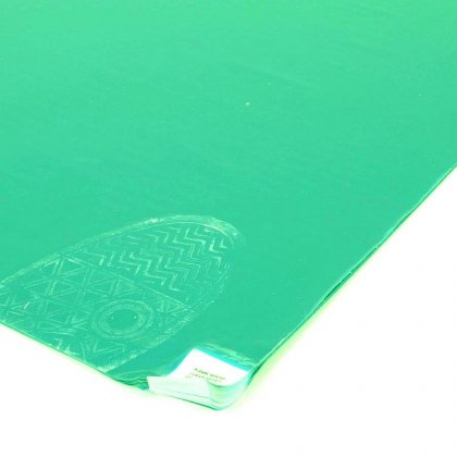 Zelená lepící dezinfekční dekontaminační rohož FLOMA - 150 x 90 cm - 60 listů