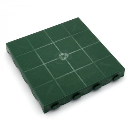 Zelená plastová terasová dlaždice Linea Combi - 40 x 40 x 4,8 cm