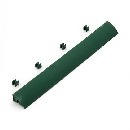 Zelený plastový nájezd pro terasové dlaždice Linea Easy - 39 x 4,5 x 2,5 cm
