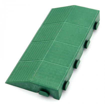 Zelený plastový nájezd "samec" pro terasovou dlažbu Linea Combi - 40 x 20,5 x 4,8 cm
