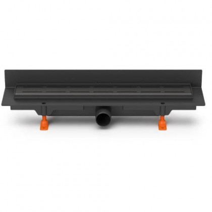 Žlab podlahový linearní ke stěně 450 mm, D 40 mm, boční, klasik/floor černá