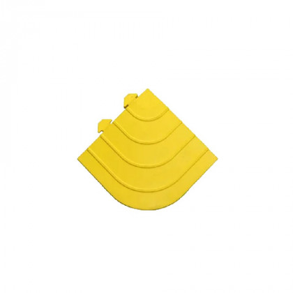 Žlutá gumová rohová náběhová hrana pro rohože Premium Fatigue