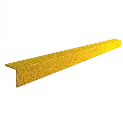 Žlutá karborundová schodová hrana - 300 x 5,5 x 5,5 x 0,5 cm