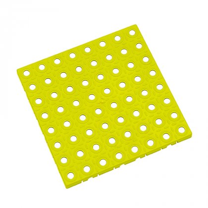 Žlutá plastová modulární dlaždice AT-STD, AvaTile - 25 x 25 x 1,6 cm