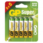 Alkalická baterie GP Super AAA (LR03), 5+5 ks, ...