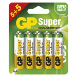 Alkalická baterie GP Super AA (LR6), 5+5 ks, di...