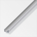 ALFER - U-profil hliník elox stříbro 1000x10x16...