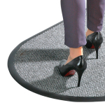 Antracitová půlkruhová vstupní rohož FLOMA Perl...