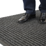 Šedá textilní vstupní rohož FLOMA Koral - 310 x...