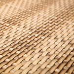 Béžovo-hnědá plastová ratanová stínící rohož &q...