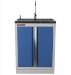 Celokovová dílenská skříňka PROFI BLUE s nerezo...