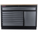 Celokovová široká dílenská skříňka PROFI, 7 zás...
