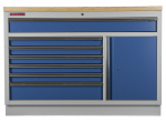 Celokovová široká dílenská skříňka PROFI BLUE, ...