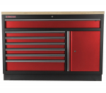 Celokovová široká dílenská skříňka PROFI RED, 7...