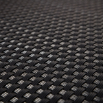 Černá plastová ratanová stínicí rohož "umě...