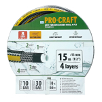 PROCRAFT Černo-žlutá zahradní hadicí 4-vrstvá, ...