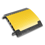 Černo-žlutý plastový kabelový most s víkem DEFE...