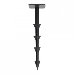 Černý plastový kotvící hřeb Agro - 12 cm