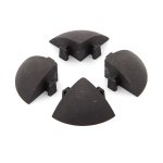 Černý plastový rohový nájezd pro terasovou dlaž...