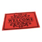 Červená textilní vstupní rohož FLOMA Welcome - ...