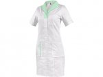 Dámské šaty CXS BELLA bílé se zelenými doplňky,...
